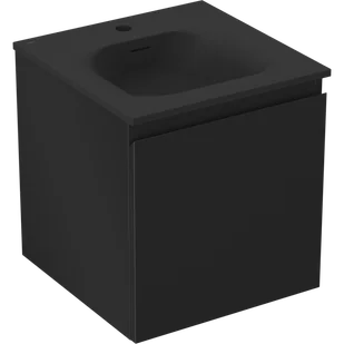 Mexen Orio szafka łazienkowa 45 cm z umywalką Vela, 1 szuflada, czarna mat - 91A10-04547-1-BF71-W23M71 - Szafki łazienkowe - miniaturka - grafika 1