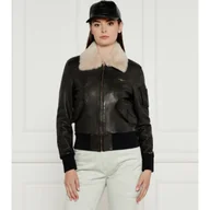 Kurtki damskie - Aeronautica Militare Skórzana kurtka bomber Regular Fit - miniaturka - grafika 1