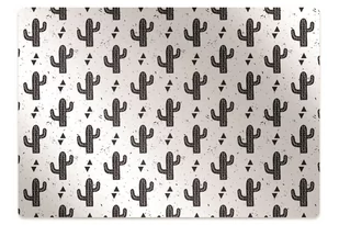 Mata na podłogę pod krzesło Czarne kaktusy 140x100 cm - Podnóżki, podpórki, podkładki - miniaturka - grafika 1