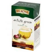 Herbata - Big-Active Herbata zielona z płatkami kwiatów Artistic Green 4 x 7 g - miniaturka - grafika 1