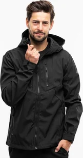 Kurtka męska 4f Kurtka przejściowa softshell z kapturem męska 4F M224 czarna 4FWSS24TSOFM224 20S S - Kurtki męskie - miniaturka - grafika 1