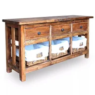 Kredensy - vidaXL Kredens, lite drewno z odzysku, 100x30x50 cm vidaXL - miniaturka - grafika 1