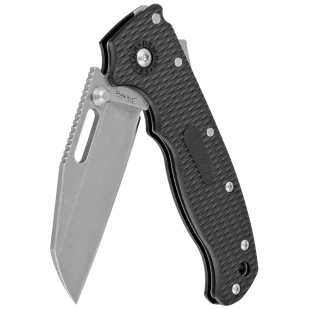 Nóż składany Demko AD20.5 Shark Foot Black Grivory, Stonewashed D2 by Andrew Demko (205-BLK-D2-EP) - Noże - miniaturka - grafika 6