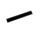 Przybory szkolne - D.RECT Linijka aluminiowa czarna 20 cm - miniaturka - grafika 1