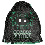 Worki na buty - PASO Worek Na Buty Sportowy Gimnastyczny Arcade Game Czarno-Zielony - miniaturka - grafika 1