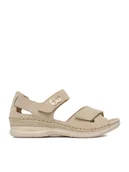 Sandały damskie - Rieker Sandały CEO-V7474-60 Beżowy - miniaturka - grafika 1