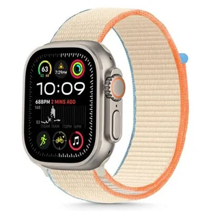 Pasek TECH-PROTECT Nylon do Apple Watch 6/7/8/9/10/SE/SE 2 (40/41/42mm) Kremowy - Akcesoria do smartwatchy - miniaturka - grafika 1