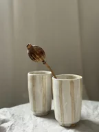 Kubki - Mały wazon NARA 500ml beż - miniaturka - grafika 1