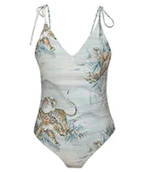 Stroje kąpielowe - Hurley Hurley Damski strój kąpielowy W Tiger One Piece One Piece Midnight Turq m CK6586 - miniaturka - grafika 1