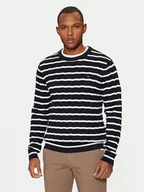 Swetry męskie - Tommy Hilfiger Sweter MW0MW33132 Granatowy Relaxed Fit - miniaturka - grafika 1