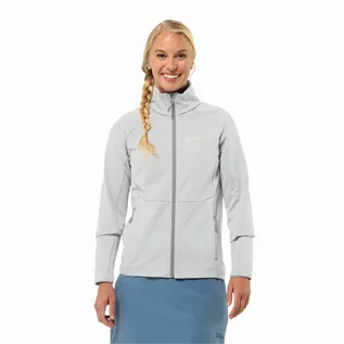 Kurtki damskie - Damska kurtka polarowa Jack Wolfskin ALPGRAT FZ W cool grey - S - grafika 1