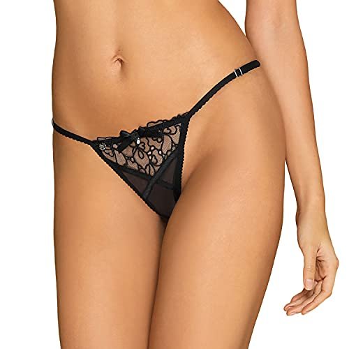 Obsessive Seksowne stringi damskie Uniquella Thong, czarne, S-M