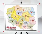 Pomoce naukowe - Plansza - Mapa Administracyjna Polski - miniaturka - grafika 1