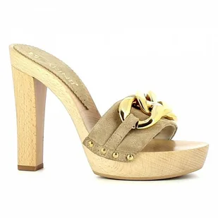 Beżowe klapki damskie CARINII - Carinii - Klapki i japonki damskie - miniaturka - grafika 1