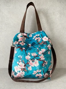 Torba na ramię XXL - print kwitnąca wiśnia - Torebki damskie - miniaturka - grafika 1