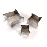 Formy do ciast - Wykrawacze metalowe - Kwadratowy nie kwadratowy - 3 sztuki - DTM Srebrny - miniaturka - grafika 1