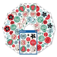 Ozdoby bożonarodzeniowe - AVERY Zweckform Naklejki na kalendarz adwentowy z liczbami (naklejki na Boże Narodzenie, samoprzylepne liczby adwentowe 1-24, zrób to sam", przypinka, naklejki gwiazdowe, prezenty) art. 51010 - miniaturka - grafika 1