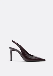 Stradivarius Klasyczne czółenka Ciemnoczerwony 40 - Czółenka - miniaturka - grafika 1