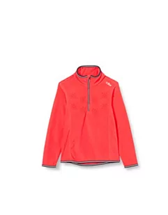 CMP Dziewczęca Felpa in Pile Arctic Fleece Con fiocchi di Neve kurtka, Red Fluo, 110 30G1055 - Kurtki i płaszcze dla dziewczynek - miniaturka - grafika 1