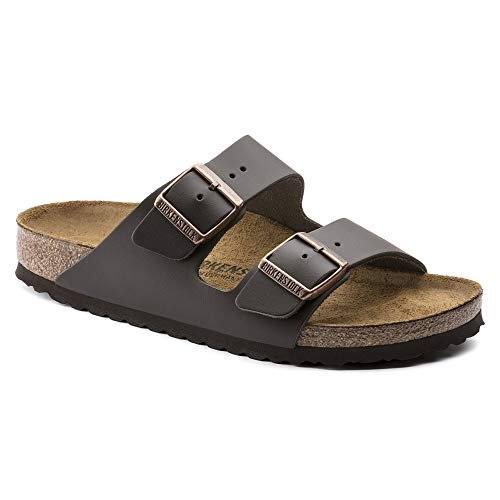 BIRKENSTOCK Damskie klapki damskie Arizona ze skóry szerokie, brązowy, 41 EU