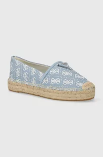 Guess espadryle JOLANDE kolor niebieski na platformie FLGJDE FAL14 - Espadryle damskie - miniaturka - grafika 1