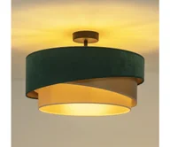 Lampy sufitowe - Duolla - Żyrandol natynkowy KOBO 1xE27/15W/230V śr. 45 cm zielony/złoty/kremowy - miniaturka - grafika 1