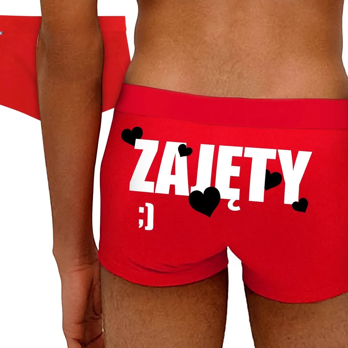 BOKSERKI Prezent na WALENTYNKI Zajęty Wzory - XL