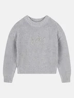 Swetry dla chłopców - MICHAEL KORS KIDS Sweter R30162 M Szary Regular Fit - miniaturka - grafika 1
