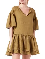 Sukienki - Sisley Damska sukienka, Olive Green 350, 32 - miniaturka - grafika 1