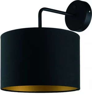 Nowodvorski Kinkiet LAMPA ścienna ALICE 9084 abażurowa OPRAWA okrągła czarna złota 9084 - Lampy ścienne - miniaturka - grafika 1