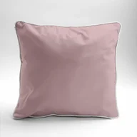 Pościel - Poszewka satynowa 40x40 różowa pudrowa z lamówką Mako Satin - miniaturka - grafika 1