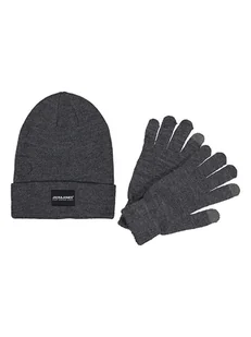 Jack & Jones 2-częściowy zestaw w kolorze szarym - Czapki męskie - miniaturka - grafika 1