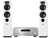 Kino domowe - Zestaw stereo YAMAHA MusicCast R-N600A Srebrny + Indiana Lane Tesi 5 Biały - miniaturka - grafika 1