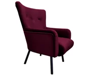 Fotele - Fotel TULIP USZAK nogi czarne - miniaturka - grafika 1