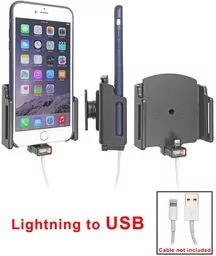 Uchwyt regulowany do Apple iPhone 6s Plus w futerale lub obudowie o wymiarach: 75-89 mm (szer.), 2-10 mm (grubość) z możliwością wpięcia kabla lightning USB - Uchwyty samochodowe do telefonów - miniaturka - grafika 1