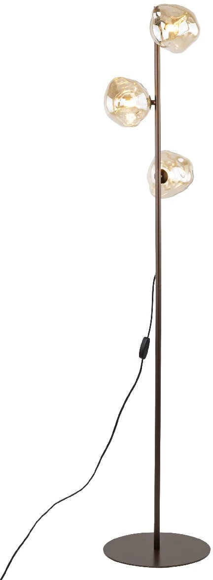 Stojąca lampa do sypialni Lava Brown 16150 szklane klosze brązowy