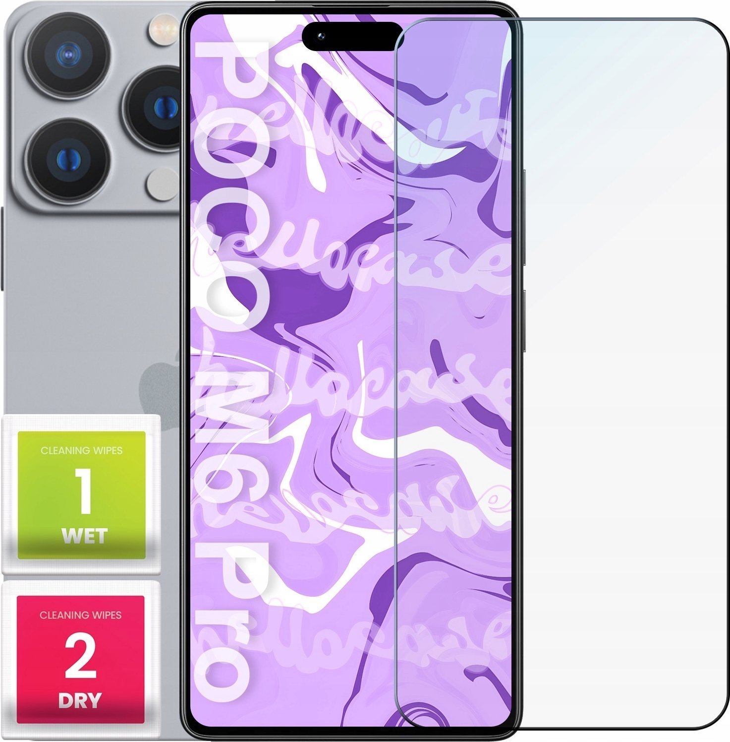 Hello Case Szkło Hartowane do Apple Iphone 16 Pro szybka 9H, płaskie 2.5D, ochronne