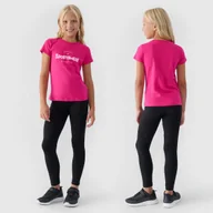 Legginsy - Legginsy Dziewczęce Spodnie 4F Dzianinowe Czarne 4FJRAW24TTIGF239 Czarny 122 - miniaturka - grafika 1