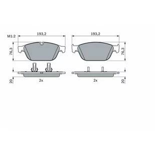 Klocki hamulcowe - komplet BOSCH 0 986 494 988 - Klocki hamulcowe - miniaturka - grafika 1