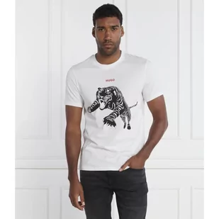 HUGO T-shirt Darpione | Regular Fit - Koszulki męskie - miniaturka - grafika 1