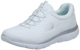 Skechers Trampki damskie Summits, Biała siatka srebrne wykończenie, 36 EU - Trampki damskie - miniaturka - grafika 1