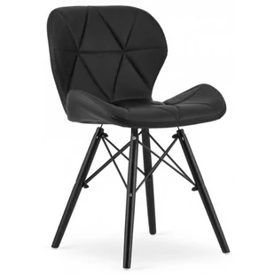 Czarne krzesło tapicerowane do stołu - Zeno 5X - Krzesła - miniaturka - grafika 1