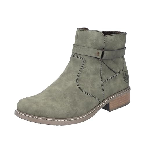 Rieker Damskie botki Z4167, zielone, 40 EU, zielony, 40 EU