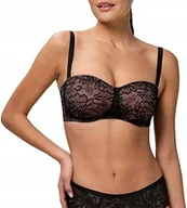 Biustonosze - Triumph biustonosz czarny Amourette Charm WD odpinane ramiączka miękki 75C - miniaturka - grafika 1