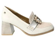 Półbuty damskie - Półbuty Maciejka 5672A-04/00-1 Skórzane Beżowe - MACIEJKA - miniaturka - grafika 1