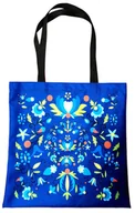 Torby i wózki na zakupy - TORBA NA ZAKUPY FOLK - WZORY KASZUBSKIE - NIEBIESKA - miniaturka - grafika 1