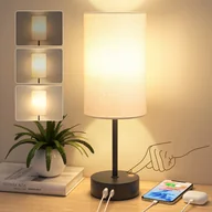 Inne - TEMU Lampa nocna z dotykowym regulowaniem jasności, lampa stołowa z USB A+C, sztuczna lampa z dekoracyjnym kształtem, mała lampa do sypialni, salonu, - miniaturka - grafika 1