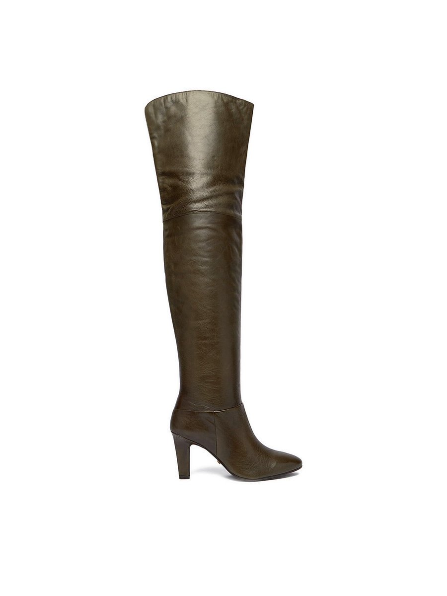 Gino Rossi Kozaki Damskie Khaki Gino Rossi-EO-ZIVO-121925 Khaki