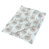 Koce - Kocyk narzuta do domu Króliki szkicowany ze wzorem, Fabricsy - miniaturka - grafika 1