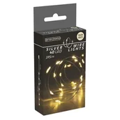 Oświetlenie świąteczne - Lampki Druciki 40 Led Na Baterie Dekoracja Na Boże Narodzenie Ciepły Biały 195 Cm - miniaturka - grafika 1